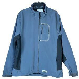 Tresspass Men Jacket Size XL Bluish Gray Softshell Waterproof Windproof Outdoors